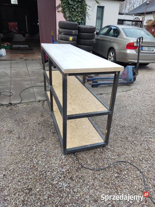 Mocny stół do garażuwarsztatu Metalowa rama HIT Miedziana Góra