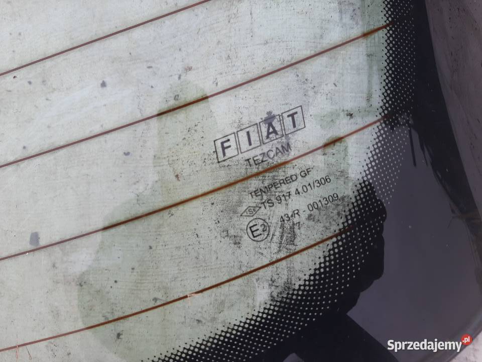 Fiat Albea szyba tylna szyba tył łódzkie Ksawerów