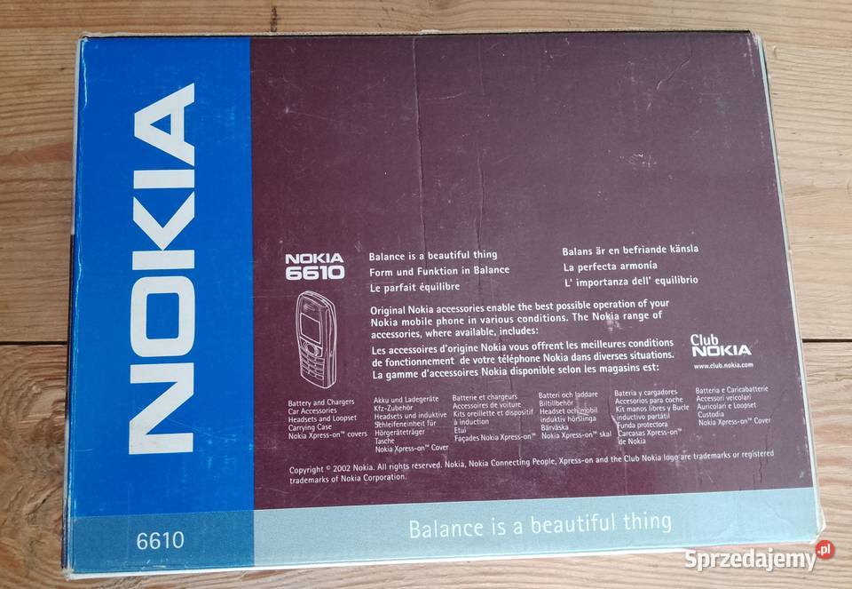 pudełko Nokia 6610 Olsztyn