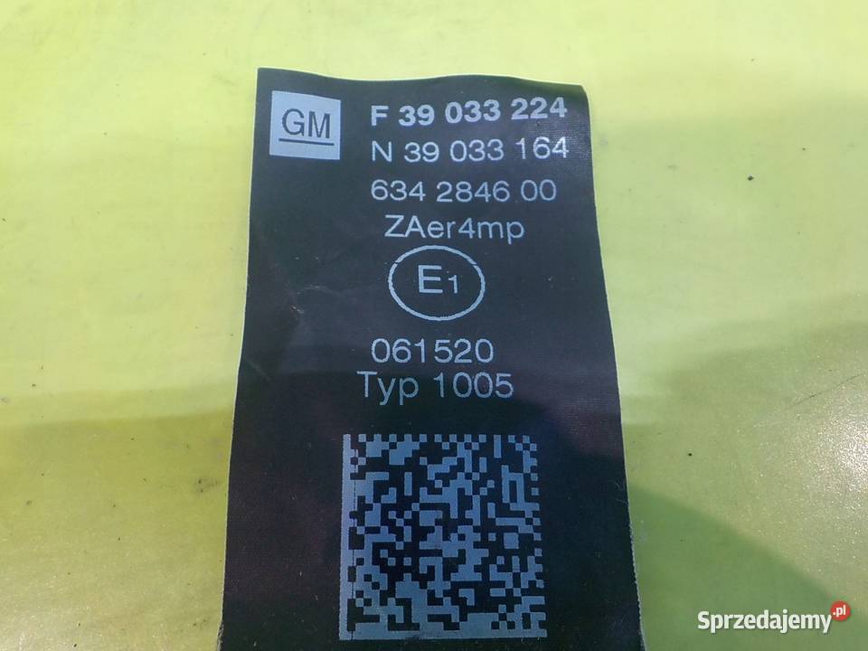 OPEL CORSA E 16r HB 3D pas bezpieczenstwa prawy osobowe Suków sprzedam