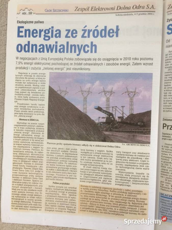 3463 Zespół Elektrowni Dolna Odra SA W Unii Antykwariat Szczecin
