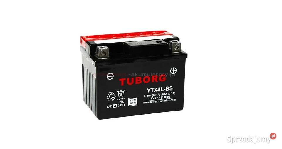 Akumulator Tuborg YTX4LGEL AGM 32Ah 60A Akumulatory motocyklowe Olsztyn
