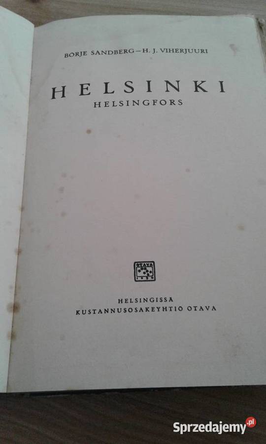 Książka HELSINKI 1937