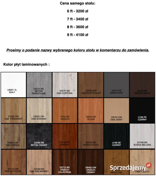 Stół bilardowy Feniks 8 ft Polski Producent