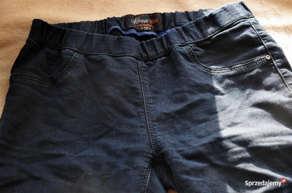 granatowe tregginsy HOUSE DENIM obcisłe skinny w łódzkie Łódź