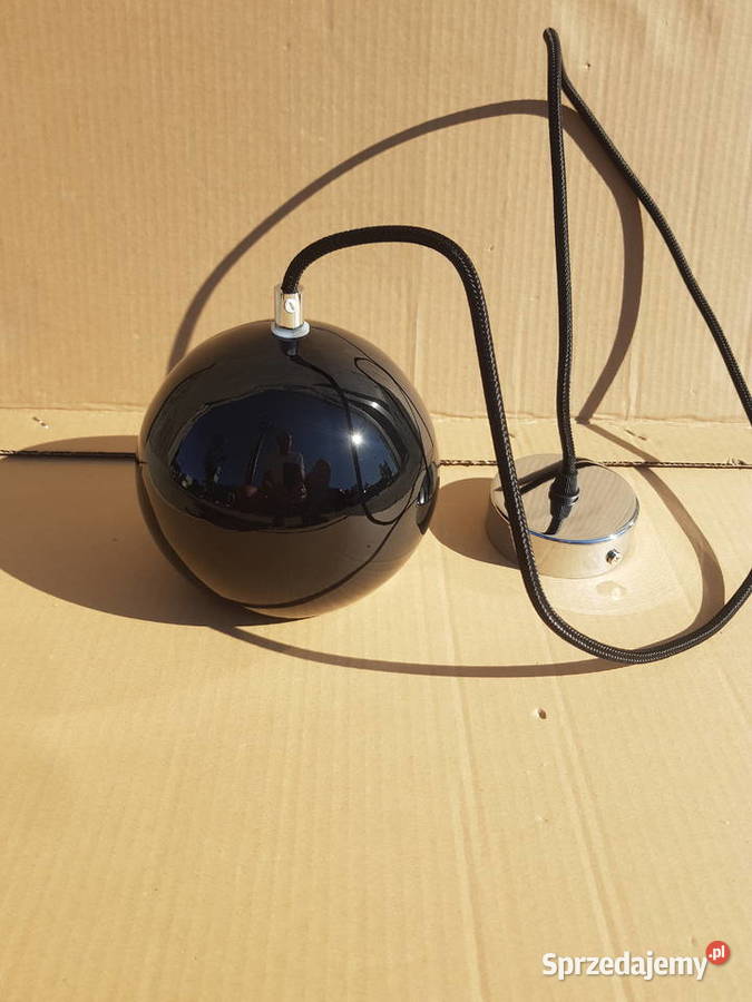 Lampa wisząca KULKA KULA 15 CZARNY połysk szkło Warszawa