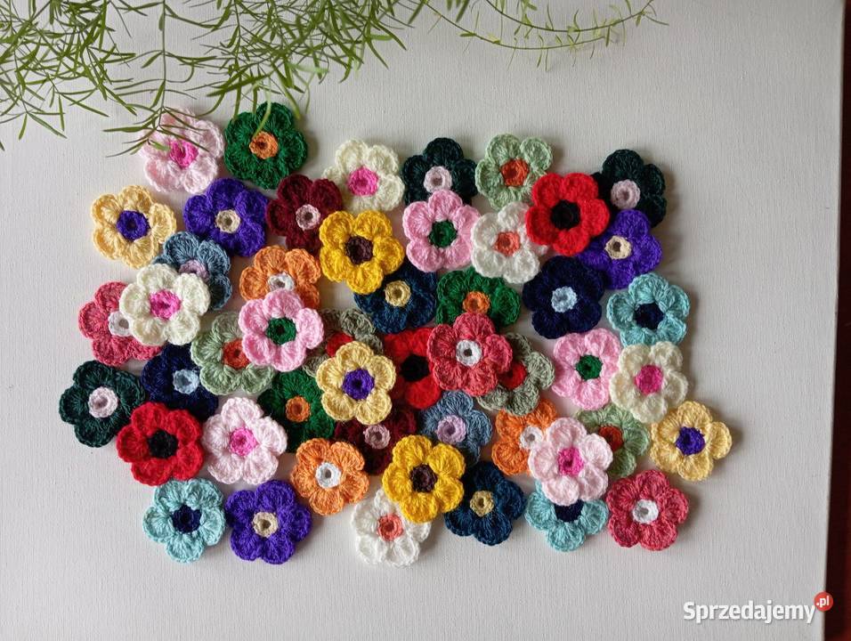 Szydełkowe kwiatki mix 5 Warszawa