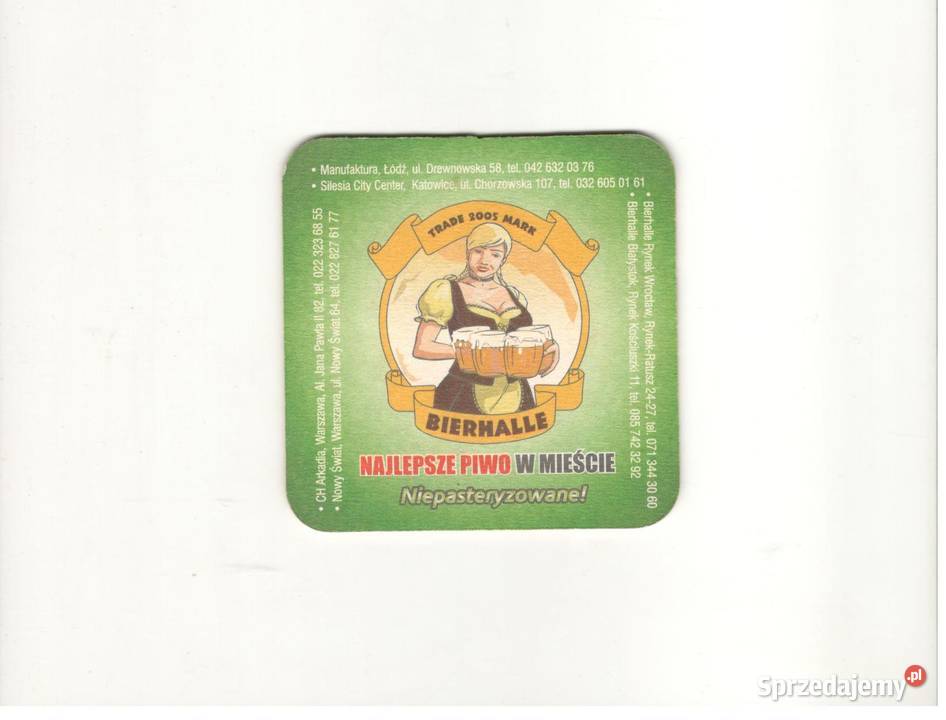 Bierhalle podstawka pod piwo 2 Gliwice sprzedam