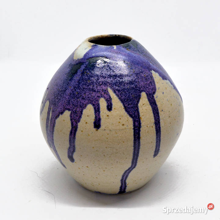 Ceramiczny wazon studyjny fioletowej ceramice odcienie fioletowego Warszawa