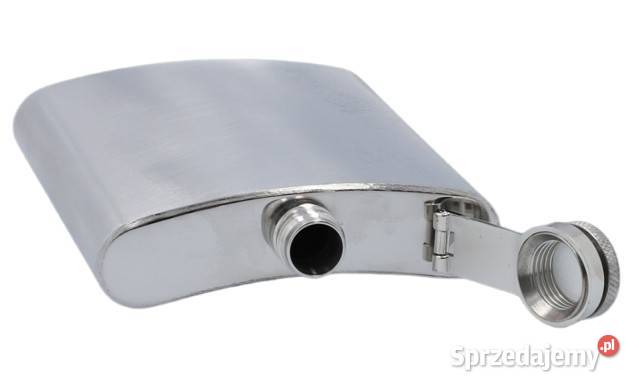 Elegancka Srebrna Piersiówka ze Stali Pozostałe Ostrowy nad Okszą sprzedam