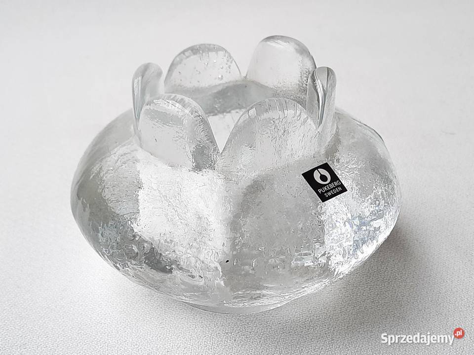 Stare szkło świecznik PUKEBERG Sweden