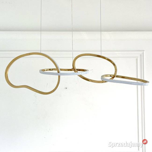 Lampa nowoczesna LED okrągła z połyskiem ringi Warszawa