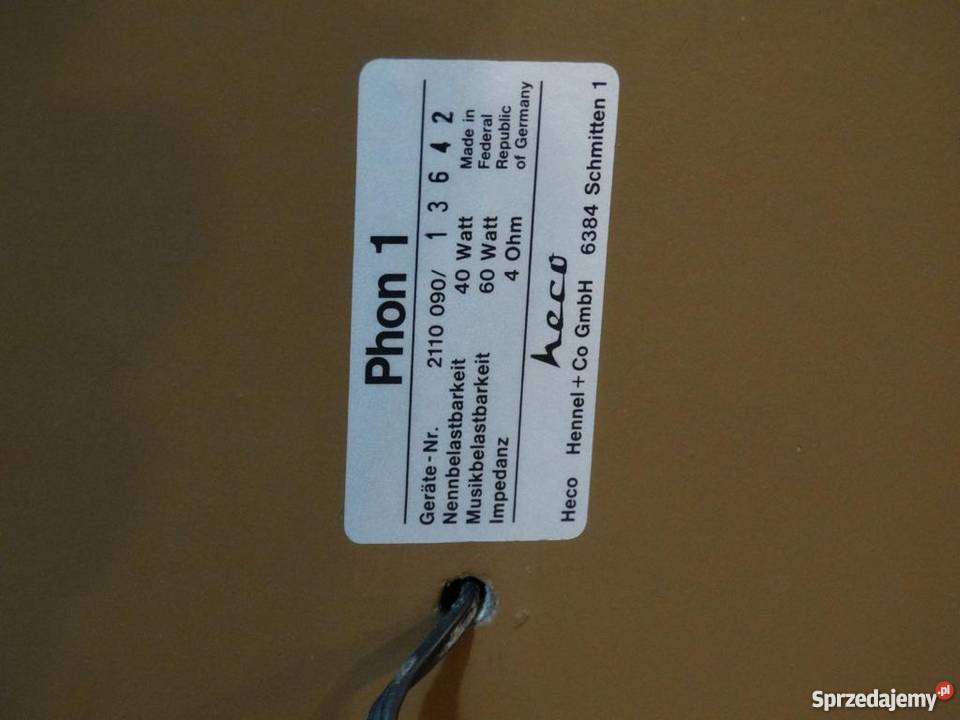 Kolumny HECO Phon 1 40W60W4ohm WYSYŁKA Słuchawki i głośniki