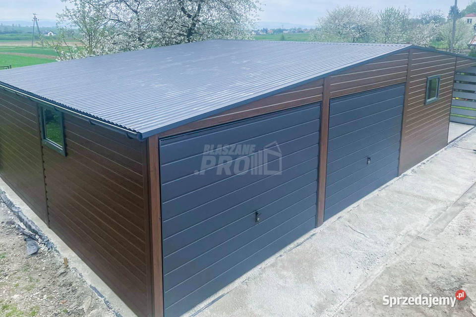 Garaż Blaszany 10x6m wiata 4x6m 2x Brama Uchylna sprzedam