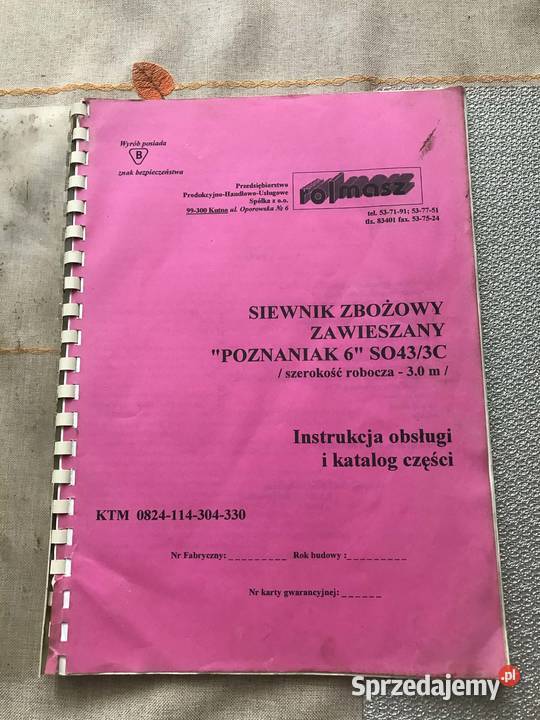 Siewnik POZNANIAK S0433C nieuszkodzony Czerwonka-Gozdów