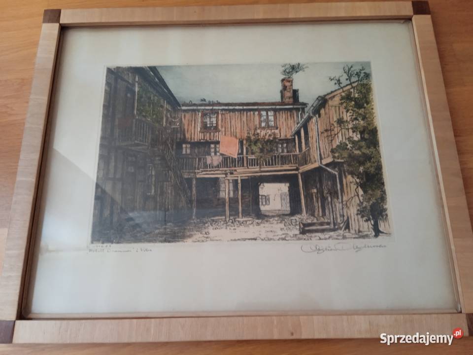 Stara akfaforta Żabno sprzedam