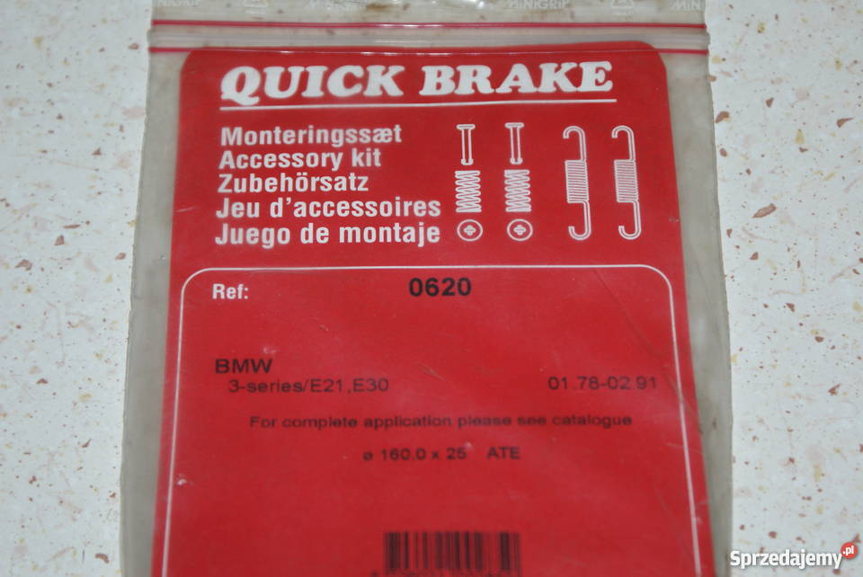 Zestaw montażowy szczęk hamulcowych Perrot zestawy naprawcze