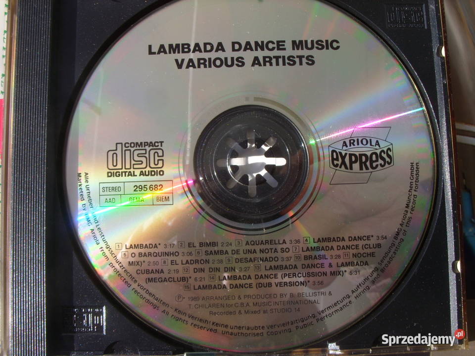 CD dance LAMBADA DANCE MUSIC Brasilian rhyt dance Wołów sprzedam
