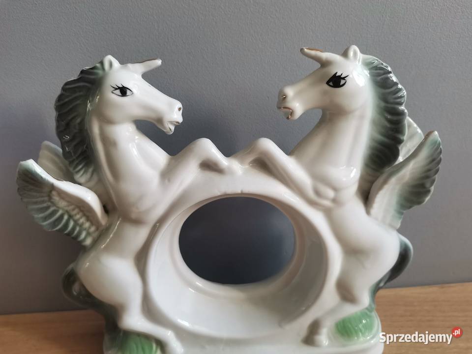 Stara porcelanowa oprawa obudowa zegara Katowice
