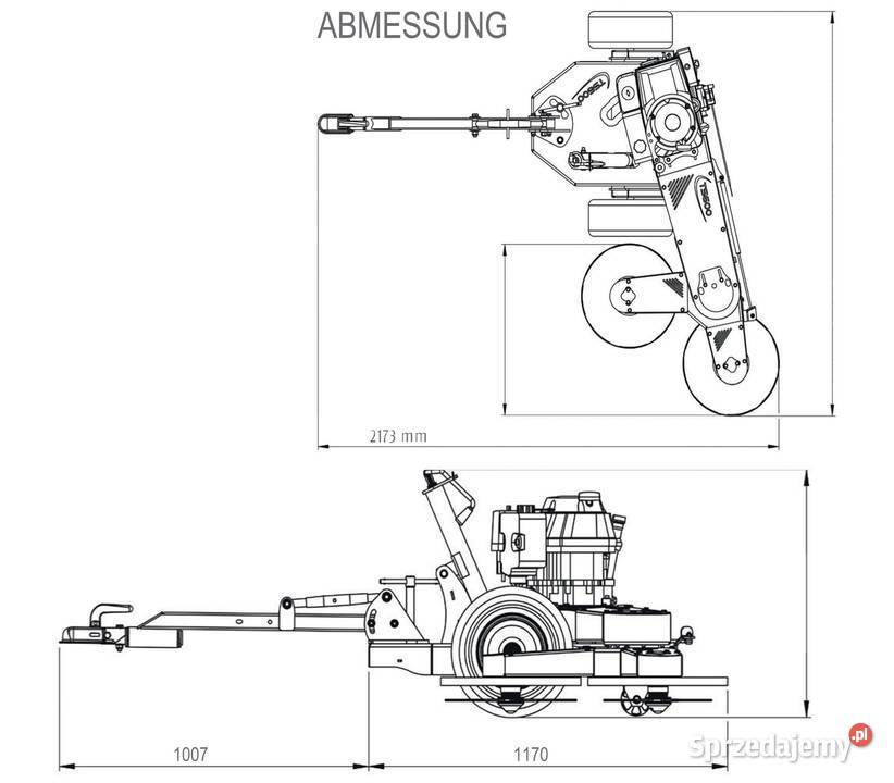 Kosiarka spalinowa do koszenia wokół słupów farm Warszawa
