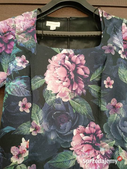 Sukienka elegancka letnia M w kwiaty pomorskie Gdańsk
