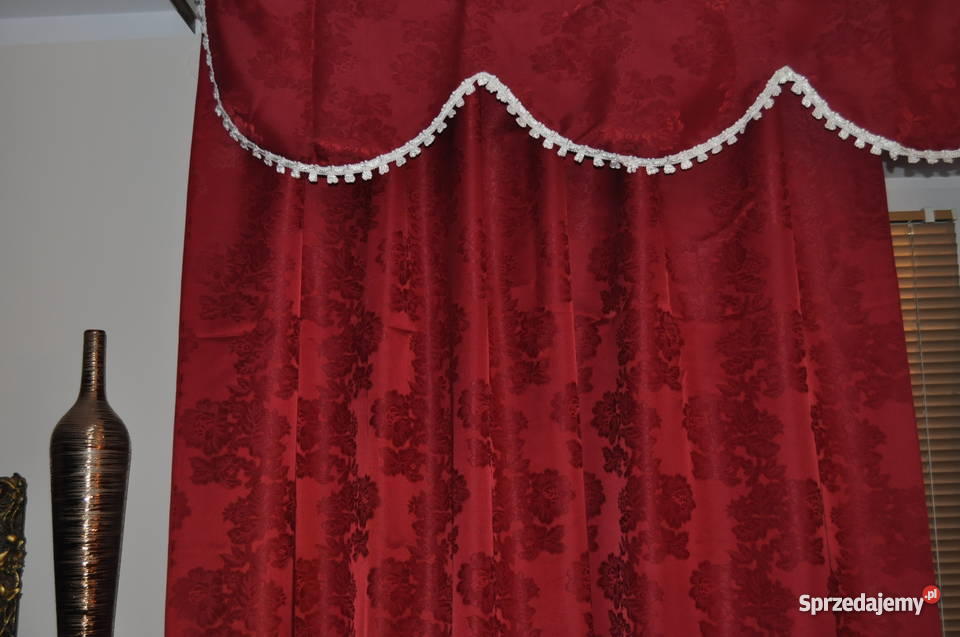 Zasłony z lambrekinem bordowe mazowieckie Wyszków
