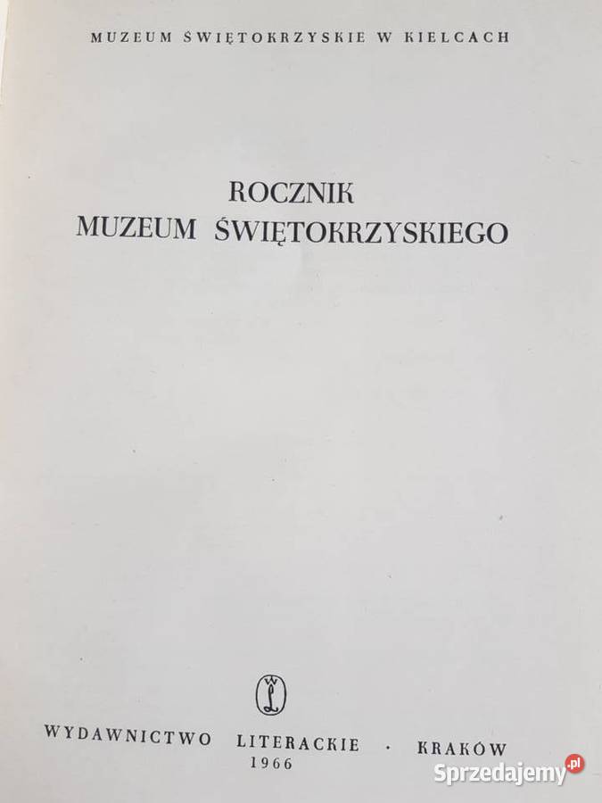 rocznik muzeum świętokrzyskiego kielce dzieje twarda z obwolutą Książki i Podręczniki sprzedam
