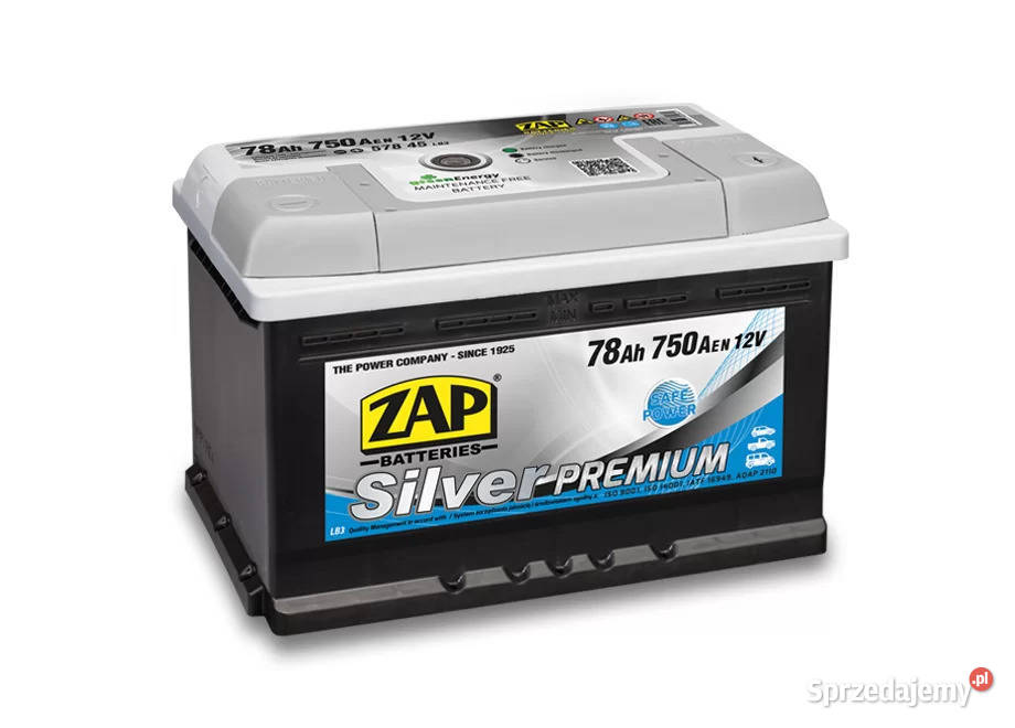 Akumulator Zap Silver Premium 78Ah 750A GDAŃSK osobowe