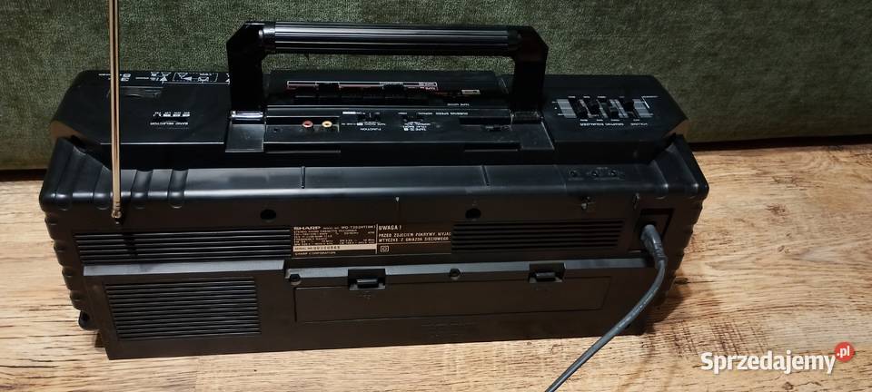 Kultowy Boombox SHARP WQT352H Vintage 90s Wąbrzeźno