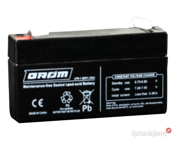 Akumulator 12Ah 6V GROM LP612 Akumulatory motocyklowe Kościerzyna