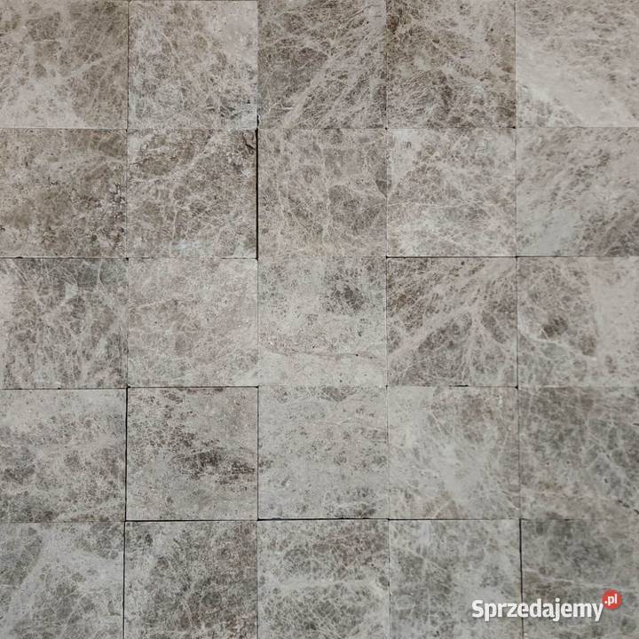 Płytki marmur Tundra Grey bębnowany 203x203x12