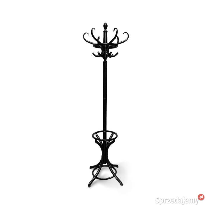 Wieszak drewniany czarny Wieszak na ubrania w
