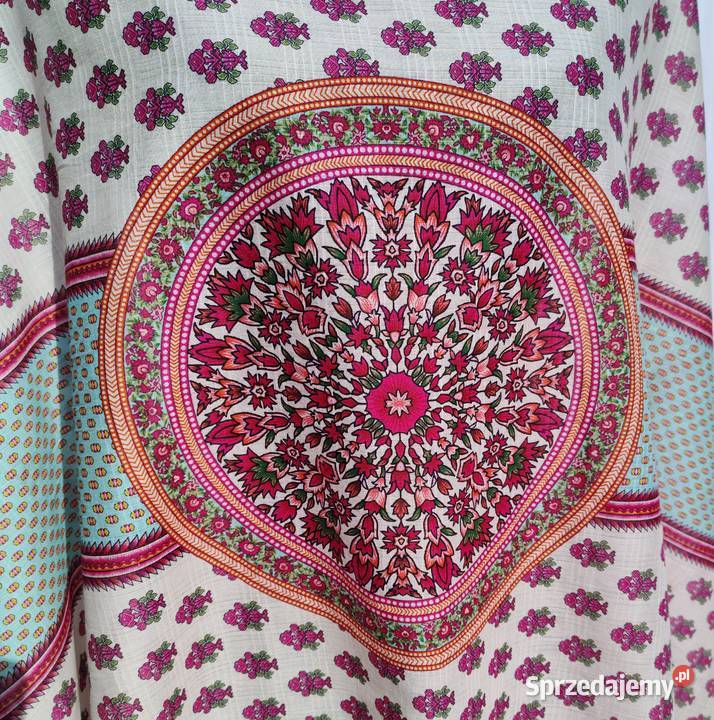 Duża orientalna chusta kolorowa wzory paisley Dla kobiet Szczecin