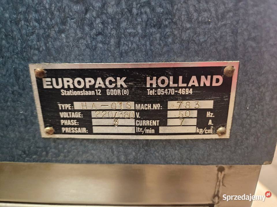 Zgrzewarka próżniowa Europack Holland