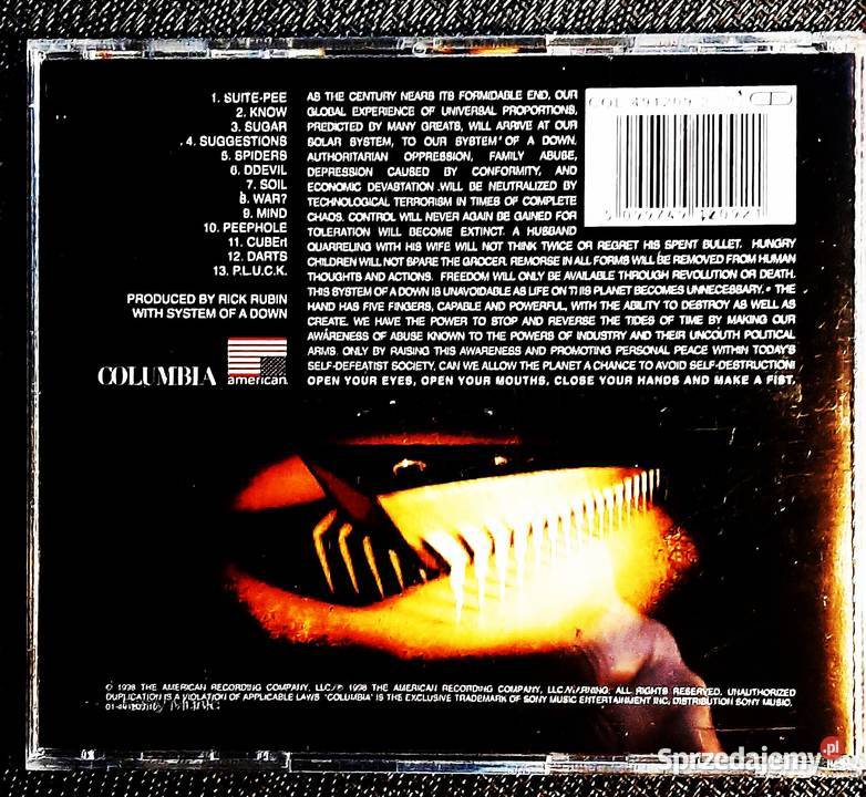 Album CD System Of A Down Album System Of A 1 płyta Katowice sprzedam