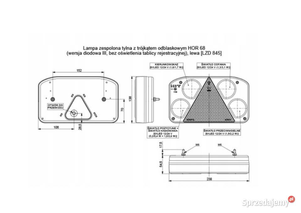 LAMPA TYLNA ZESPOLONA 4SEGMENTOWA LED Z Lampy tylne lubelskie Modliborzyce