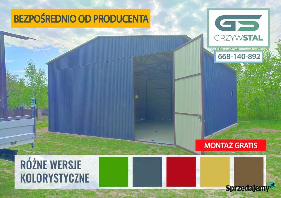 Garaż blaszany Garaże Blaszane Magazyn WiataHala