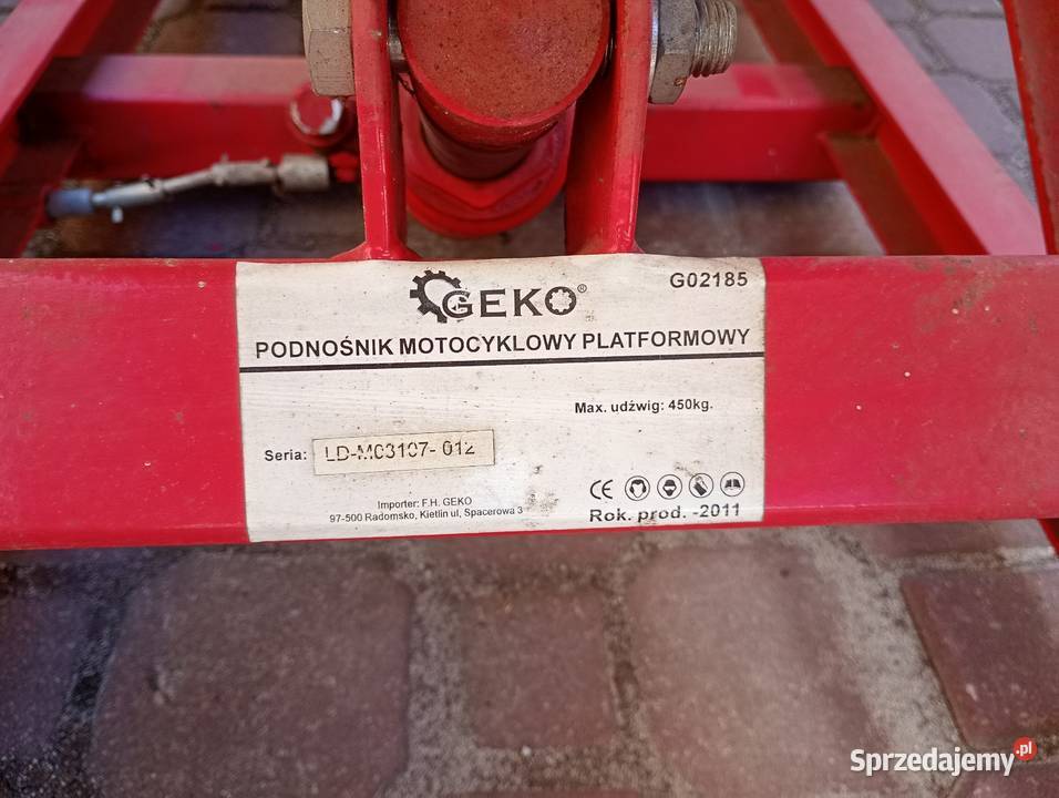 Podnośnik motocyklowy hydrauliczny nożycowy Geko Kielce