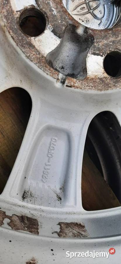Felgi aluminiowe toyota 16 65 5x1143 426110F0701 Motoryzacja pomorskie Kościerzyna