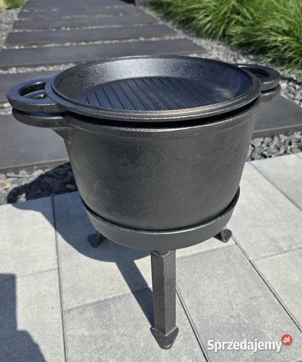 Kociolek zeliwny 8 litrów 3w1