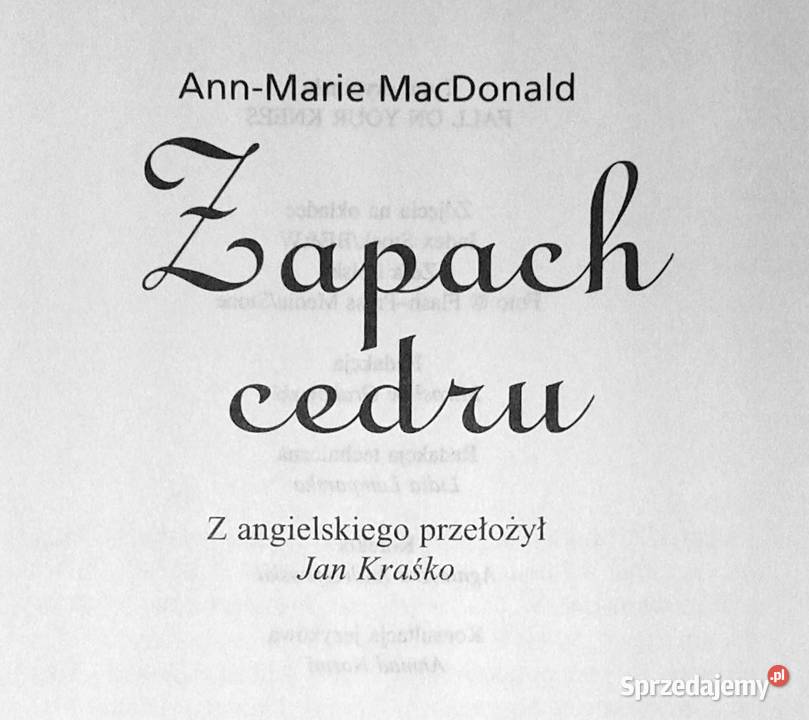 Zapach cedru AnnMarie MacDonald Chełm