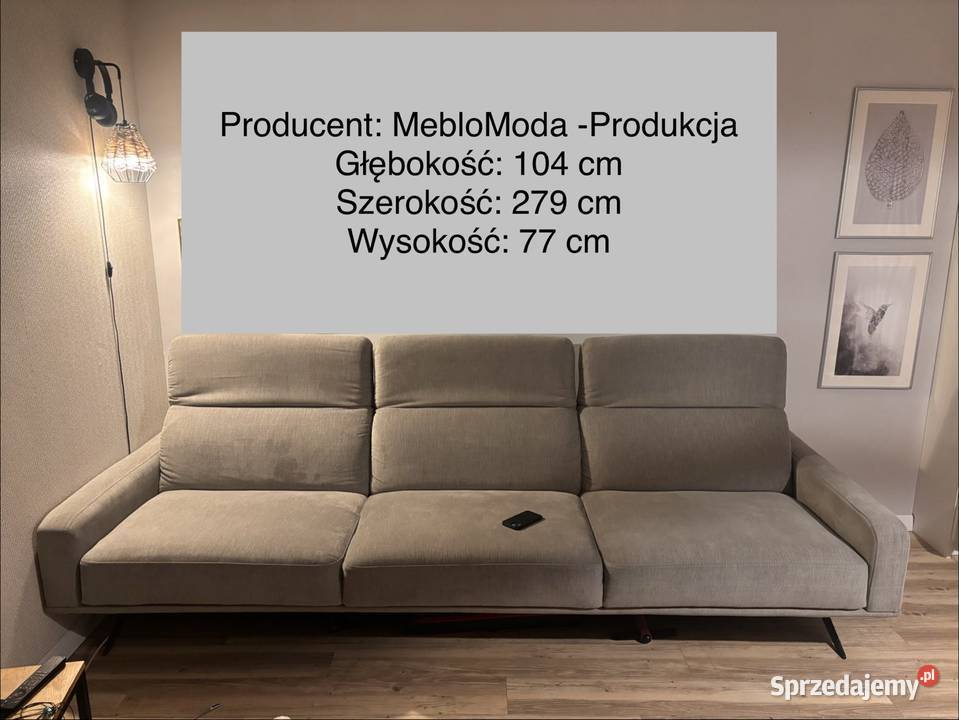 SOFA Lucrezia 35N kanapa z regulowanymi Konarzewo