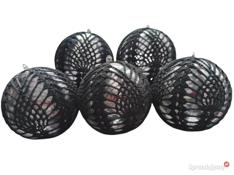 Czarne bombki szydełkowe średnica 10 Ropczyce sprzedam