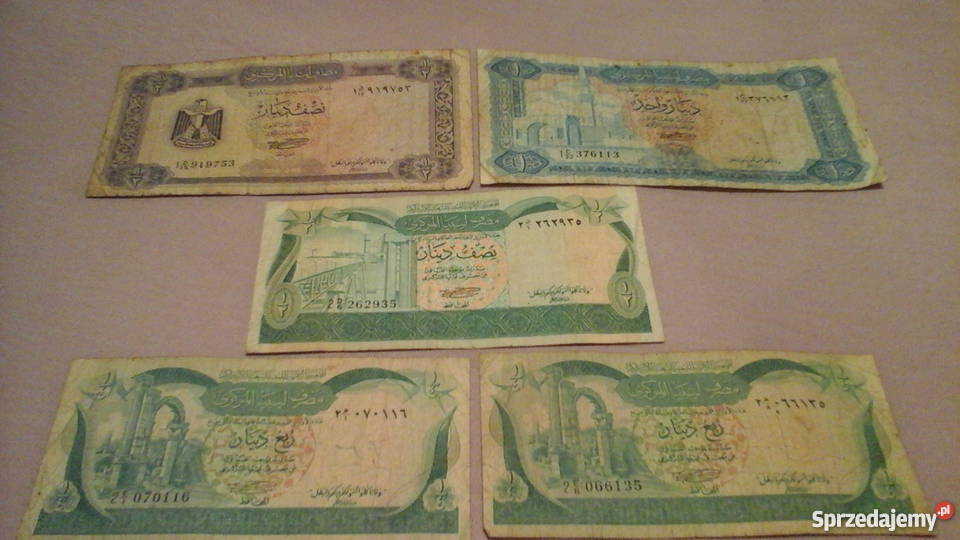 banknoty z czasów Kadafiego