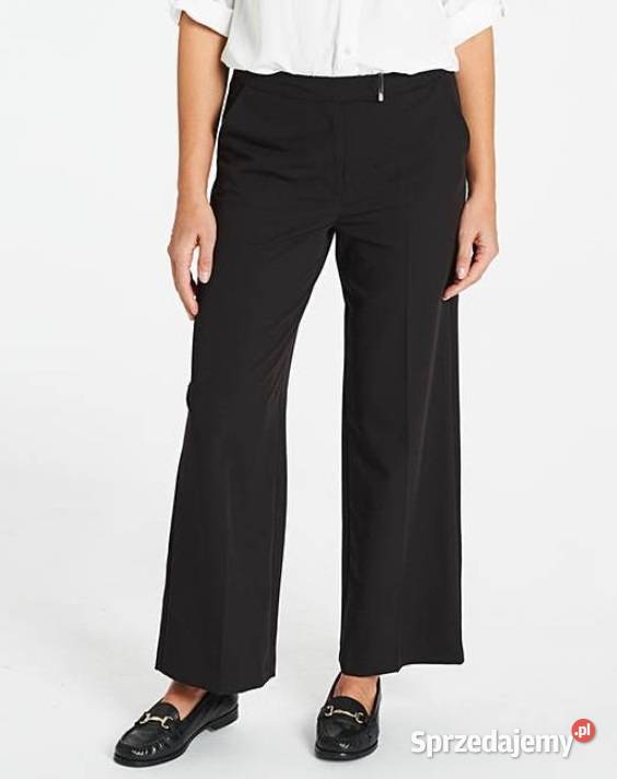 48 Eleganckie Spodnie damskie Tailored czarne Bez wzoru Gaszowice