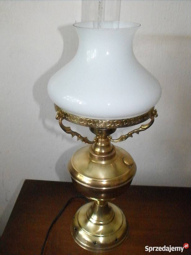 Mosiężna lampa gabinetowa w stylu lampy naftowej Skierniewice