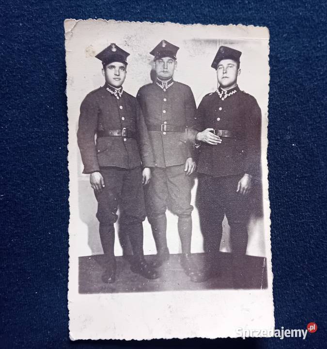 Stara fotografia żolnierze Wojska Polskiego lata Koźminek