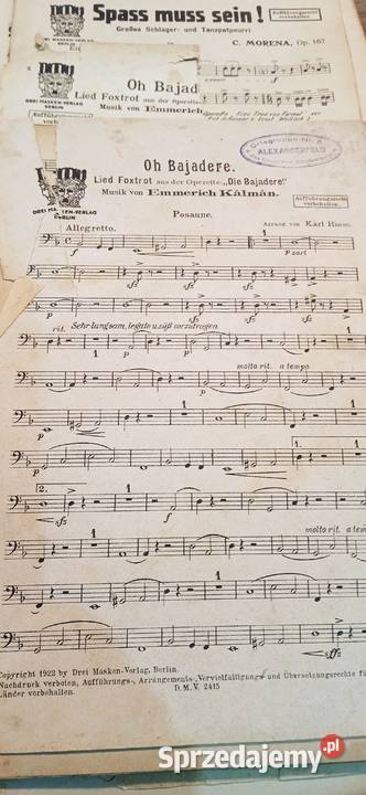 Nuty różne druk niemiecki Andrychów