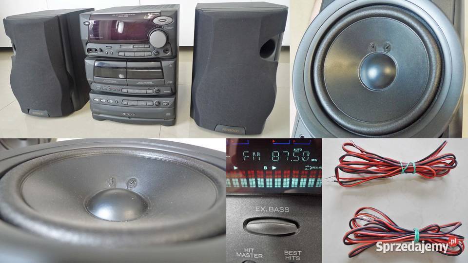 Kenwood RXD700 wieża HIFI kolumny 3way 400W Bass Godziesze Wielkie