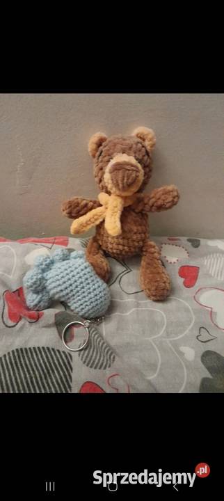 Miś I breloczek handmade 3m+ Miętne